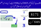 8171 ویب پورٹل یکم اکتوبر 2025 آن لائن 13500 چیک کریں